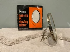 Vintage 6" Make-Up & Shaving Mirror - Plain and Magnifying (Korea DB6PTWS)