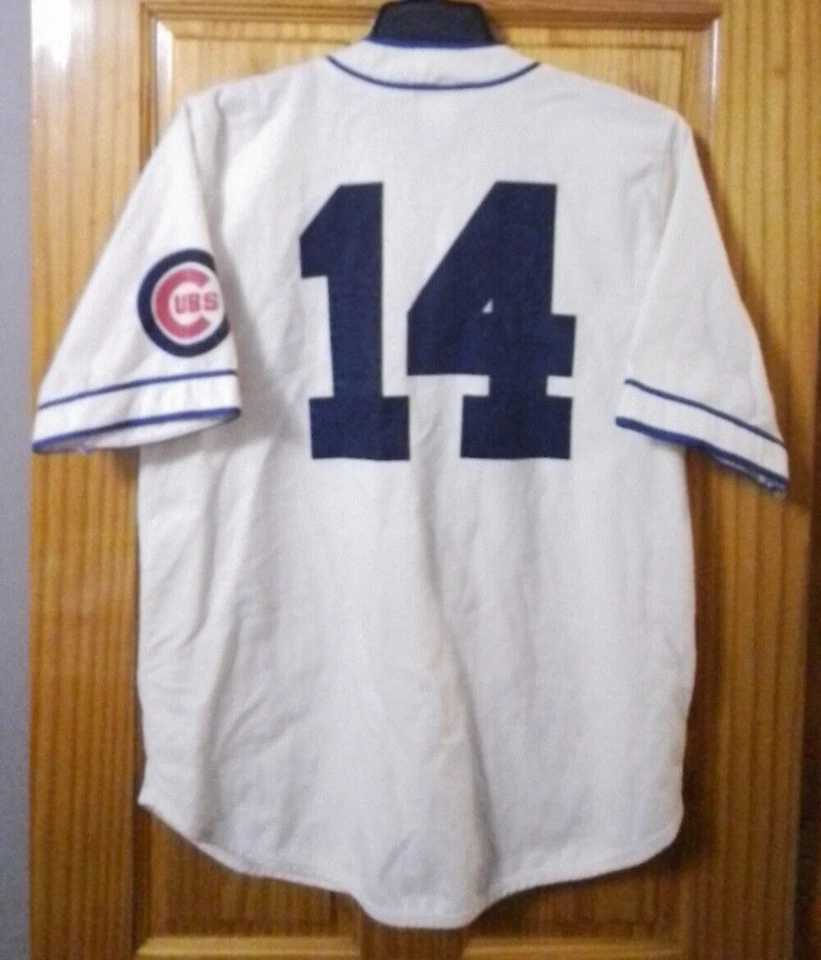 Camiseta de béisbol de colección Champion Chicago Cubs para hombre XL 80 hecha en EE. UU. 14 Ernie Banks Foto 2 de 4