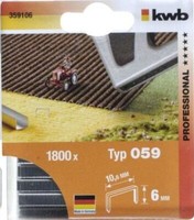 Kwb Klammern, 10,6 Mm Breit Typ 059/359 6 Mm KlammerhöHe, 1800 StüCk