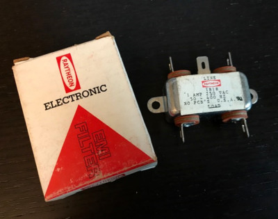 1A 250VAC AC Power Line EMI Filter Compact, Raytheon 