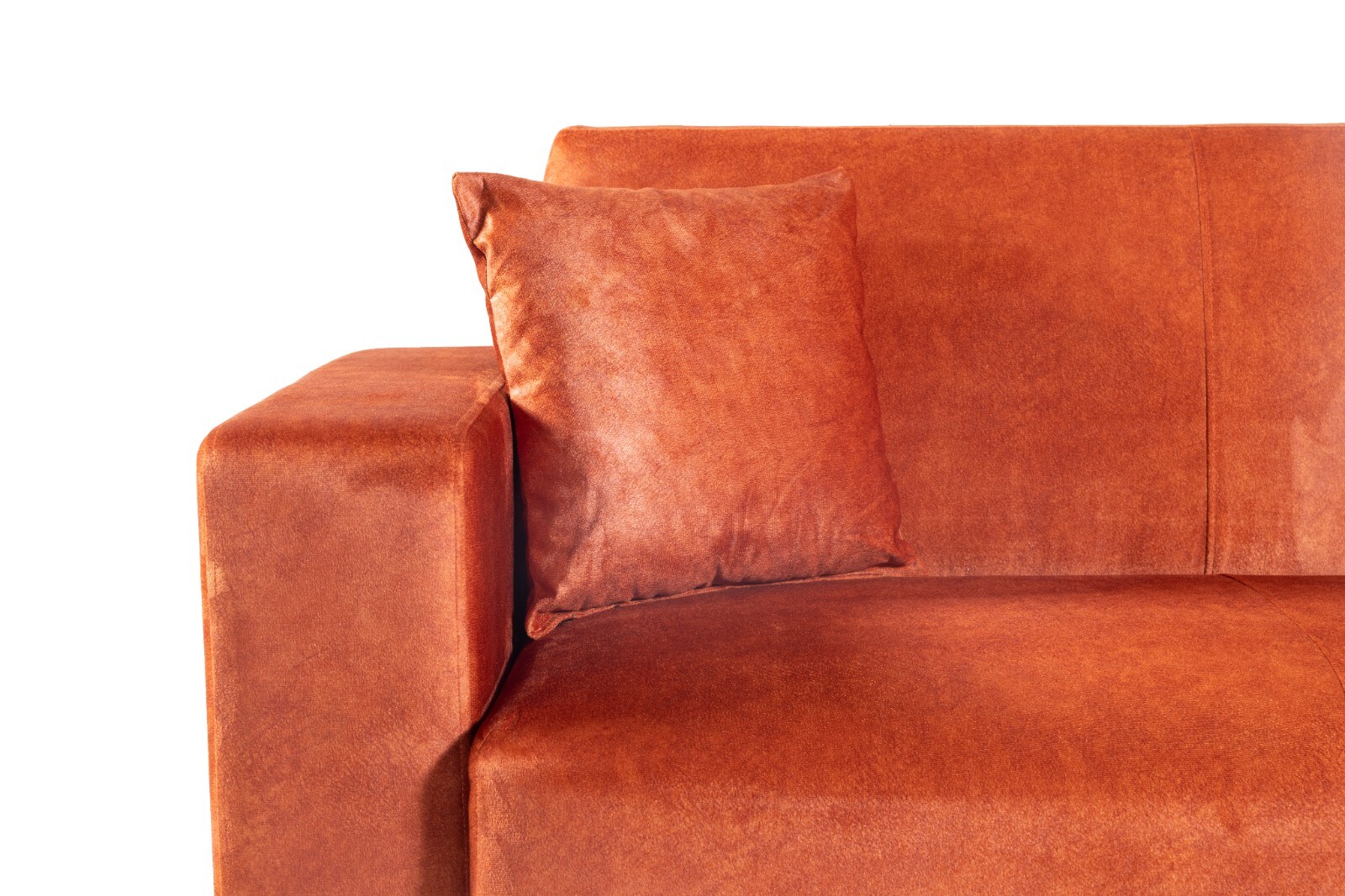 Orka Orange Modern Velvet Universal Corner L Shaped 32Seater Storage