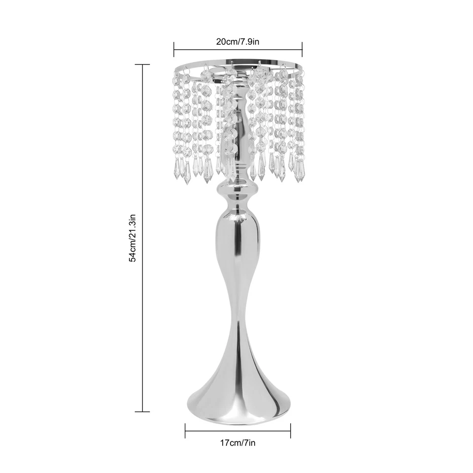 10 PCS Tabletop Crystal Wedding Flower Vase for Banquet Party Decoration - Image 3 of 4