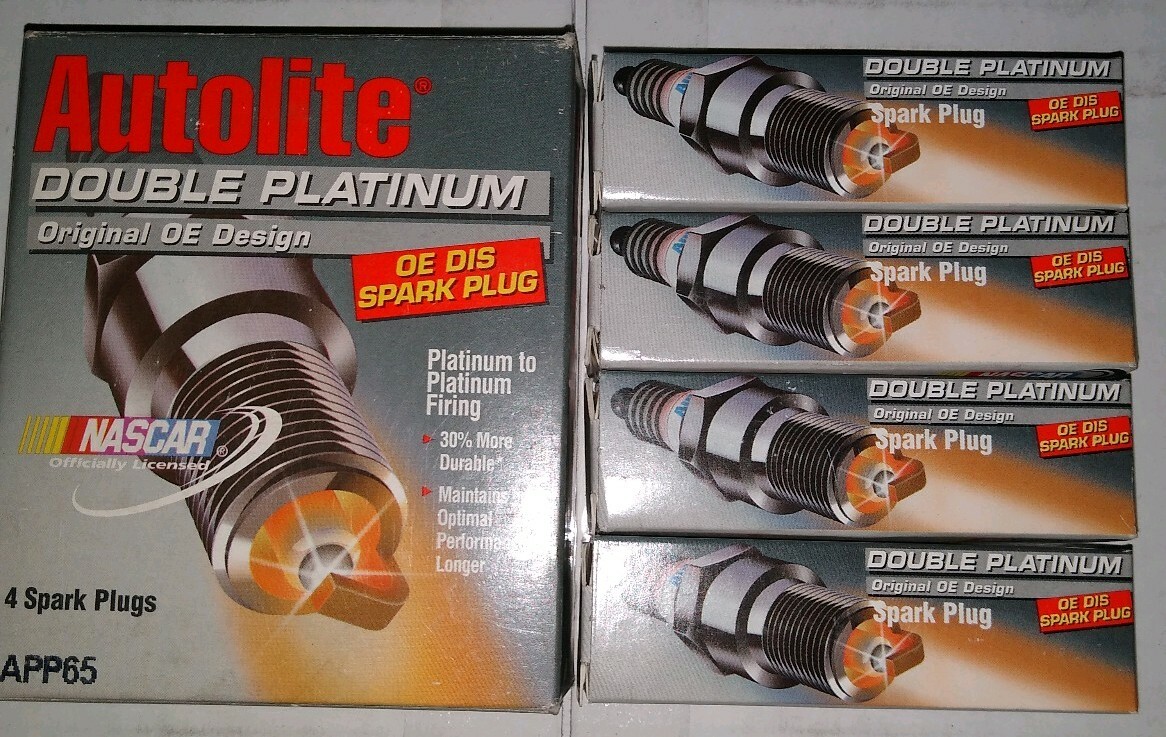 4 Autolite APP65 Ignition Spark Plugs - Double Platnium