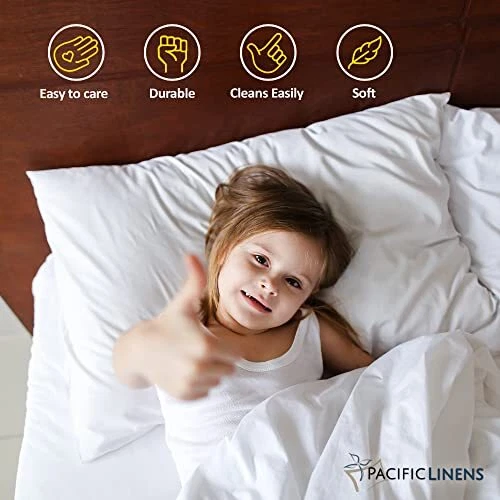 Pack de 12 fundas de almohada Pacific Linens blancas talla T-200 Foto 2 de 4