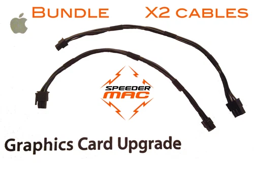  Set Di 2 Cavi Alimentazione Carta Grafica Mac Pro 6 Pin/6 Pcie Connettore