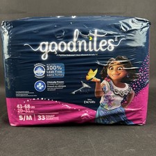 GoodNites Girls Nighttime Underwear S/M 43  68 lbs   33 Count   Disney Encanto