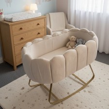Line Baby Samtbetten, Babybetten, Babybetten, runder Baby Mooskorb, Stubenwagen