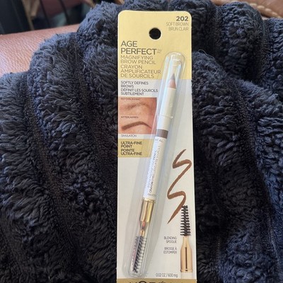 L'Oreal Paris Age Perfect Magnifying Brow Pencil , Soft Brown 202 Pack of 1