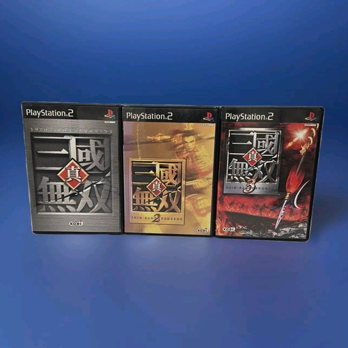 Lot 3 Dynasty Warriors Shin Sangoku Musou 1 2 3 PS2 PlayStation 2 JP US Seller