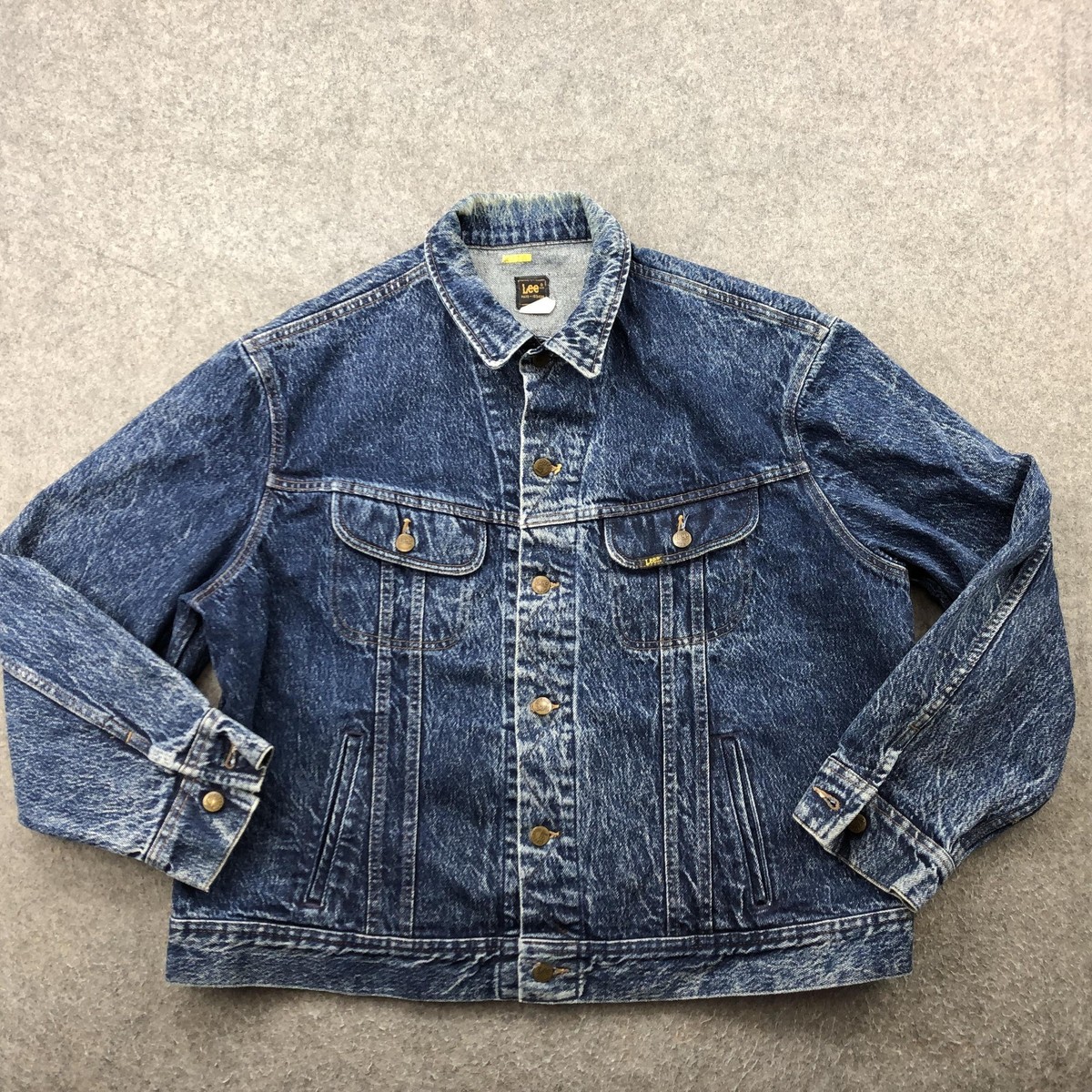 Vintage Lee Riders Jacket Mens XL Denim Trucker Western Acid Wash
