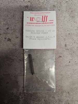Wolff Rebound Spring Smith & Wesson Reduced Power 15 lb S&W J K L N Frame NEW ! 
