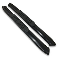 Black 5in Oval Bent w/1 Pad Step Nerf Bar for...