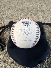 Mike Trout LA Angels Signed 2019 ASG Logo Baseball Fanatics AL MVP Inscription