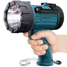 YIERBLUE Rechargeable LED Spotlight 2000 Lumen Waterproof Handheld Searchlight