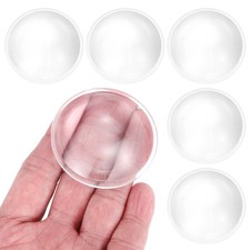 6Pcs Diameter 52mm Flat Convex Lens, Height 16mm Acrylic Optical Lens