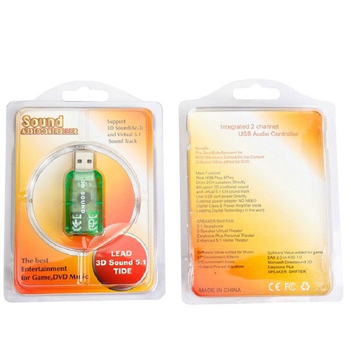 Mini External USB To 3.5mm Mic Headphone USB Sound Card 3D Audio Headset - Afbeelding 3 van 14