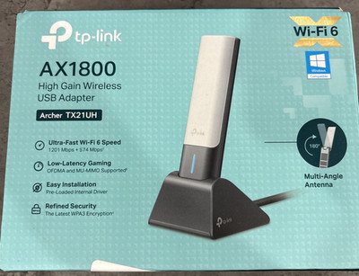 TP-Link AX1800 WiFi 6 USB Adapter for Desktop PC (Archer TX21UH) Wireless Networ