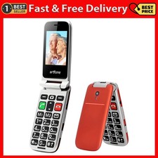 Artfone CF241 Flip Mobile Phone for Elderly People, Simple Big Button Flip Phone