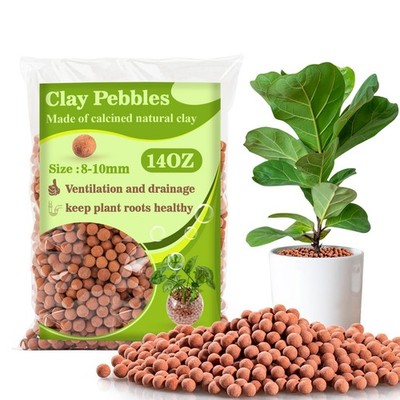 Sukh Clay Pebbles for Plants - 14 OZ Indoor 8-10 mm, Orange 