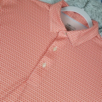 Vineyard Vines Polo Men's M On The Go Palmero Performance Fleur de Lis Print