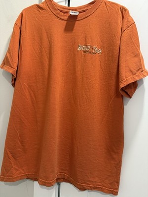 Rare Vintage Buffalo Trace T Shirt, Embroidered, Orange, Size Medium, Collectors