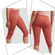 Athleta Accelerate Crop Leggings . Sz S . Muted Red Color. EUC.