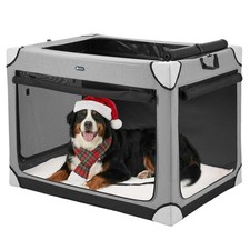Large Dog Crate for Indoor Outdoor, Portable Collapsible Travel Dogs Crate, 4...