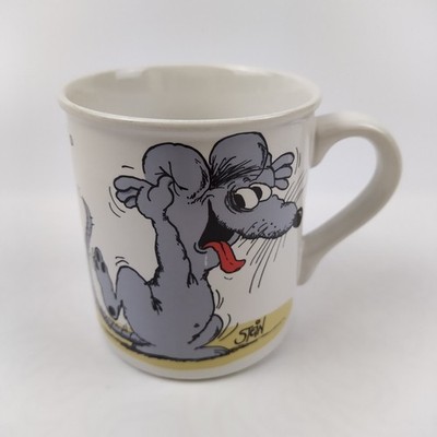Vintage Uli Stein Tasse 1989 | Motiv Maus / Ratte Punkte | West Germany Retro
