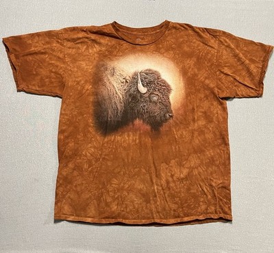 The Mountain Bison Badlands Brown Bison Graphic Tshirt Size 2XL