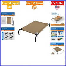 Large Nutmeg Breathable Cooling Elevated Dog Bed, Indoor/Outdoor