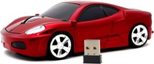 Wireless Mouse Sports Car Mouse USB Computer Mice Optical 2.4GHz with Headlig...
