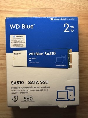  NEW WD Blue SA510 2TB M.2 2280 SATA SSD Internal Solid State Drive WDS200T3B0B