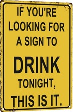 Funny Metal Sign Aluminum 8x12 Size Bar Decor Home Bar Man Cave Wall Art