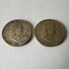 1960-D & 1961 Franklin Half Dollar 50C Silver Denver & Philadelphia Circulated