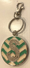 Sparkle Glitter Keyring Key Chain Letter Initial "S"