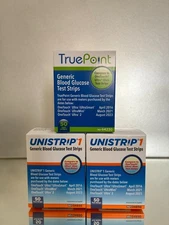TRUE POINT - UNISTRIP 1 Blood Glucose Strips 150 Qty. Generic for ONE-TOUCH