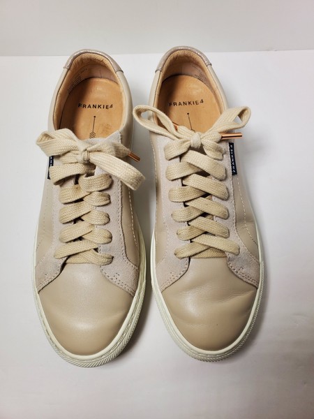 FRANKIE4 Womens Leather Mim III Color Almond Milk/Suede Size 7.5,