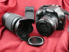 Canon EOS Rebel T2i Digital Camera 2 LENSES 8GB BATTERY CHARGER BACKPACK TESTED