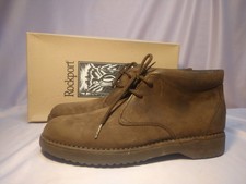 Rockport M2609 Chukka Boots 9.5M Brown Nubuck Vibram Sole Made in Portugal