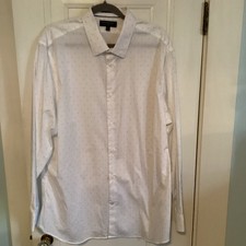 Banana Republic Cotton Blend Non-Iron Shirt geometric dot pattern Size XL