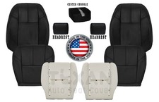Front Seat Cover Perforated Black Foam For 2012 2013 2014 Gmc Sierra Slt