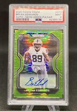 2020 Panini Prizm Bryan Edwards RC Auto Neon Green Pulsar PSA 9 Raiders SSP
