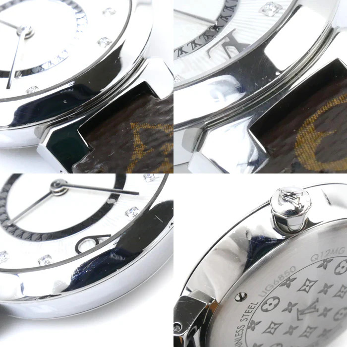 LOUIS VUITTON Tambour Slim 8P Diamond Quartz Q12MG #022 | eBay