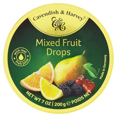 Cavendish Harvey Mixed Fruit Candy Can 200g Premium Sugar Candy Treats