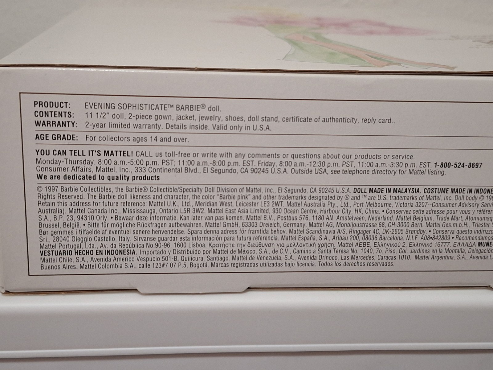 1997 Evening Sophisticate Barbie Doll Classique Collection Mattel 19361 NRFB  