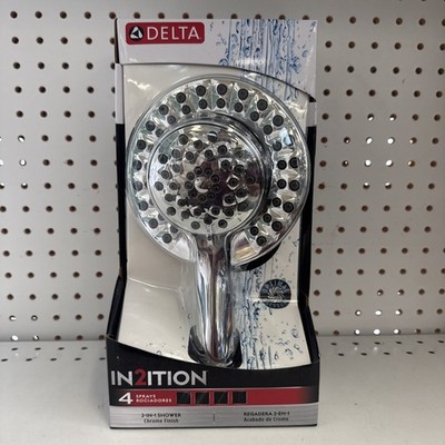 DELTA IN2ITION DUAL SHOWER HEAD 1.75 GPM 4 SETTING - Chrome - 75955