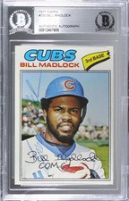BAS 1977 Topps Bill Madlock #250 Authentic Auto 0q3