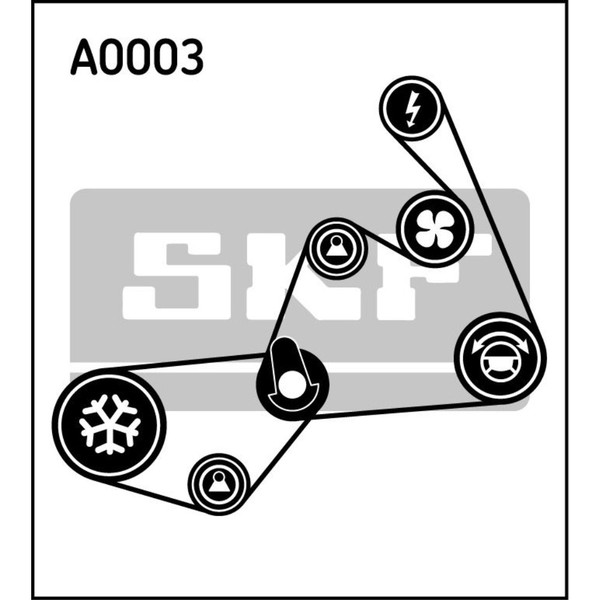 SKF Keilrippenriemensatz FüR VW Passat Variant 3B6 3B5 3B3 3B2 Audi A4 Avant-image