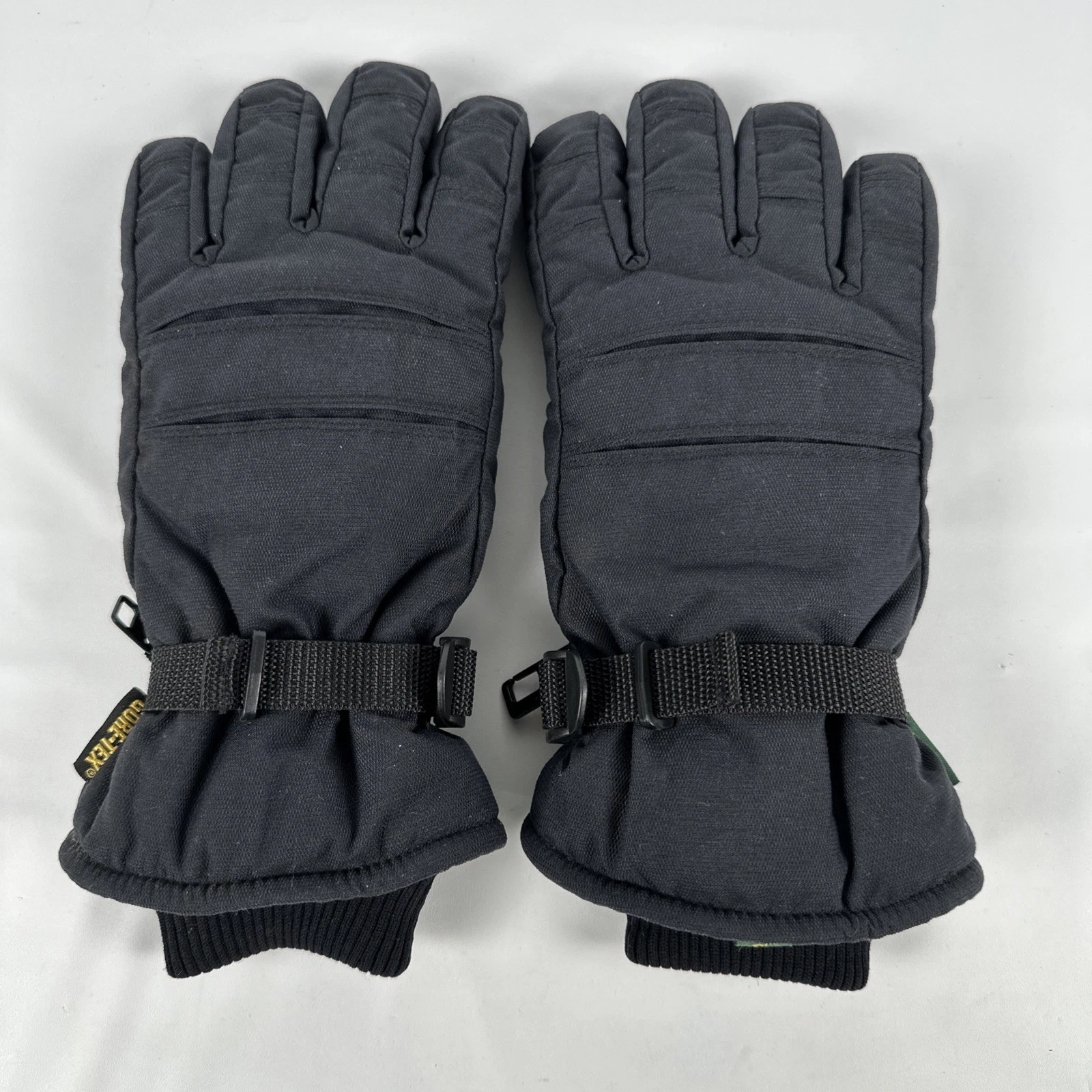 Cabelas Gloves Mens Medium Black Goretex Leather Palm Thinsulate Hunting