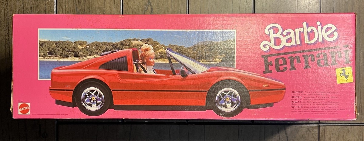 VINTAGE NOS 1987 Mattel Barbie Red Ferrari Car #3136, NEW in
